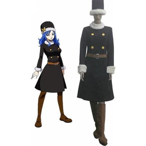 Anime Fairy Tail Rain Juvia Lockser After Seven Years Blue Lolita Women Dress Cosplay Costumes
