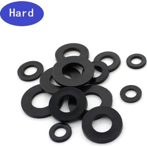 White Black M2 M3 M4 M5 M6 M8 M10 M12 Hard Nylon PA66 Flat Washers Plastic Seal Gaskets
