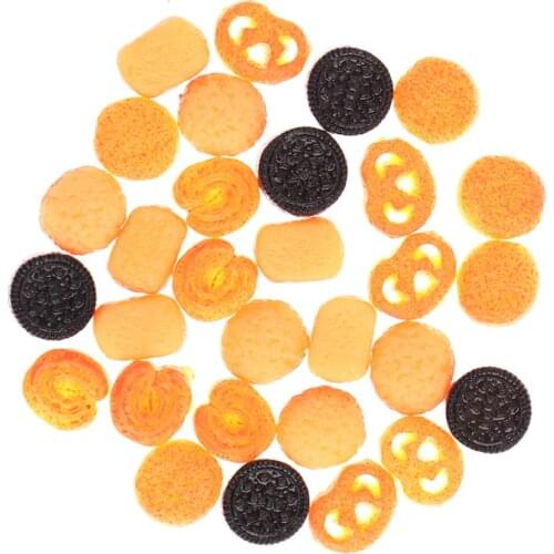 10Pcs/Set 6 Kind Dollhouse Simulation Miniature Cookie cookie Kitchen Food Toy