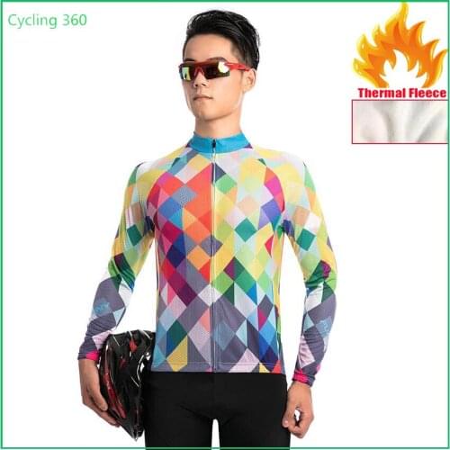 2018 Winter Cycling Clothing Long Maillot Ciclismo Hombre Cycling Jersey Bike Fitness Sportswear Mens Ropa Ciclismo W15 XS-3XL