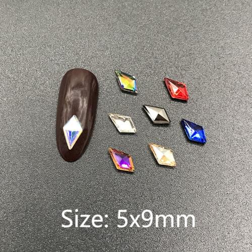 30Pcs 5x9mm Arrow Nail Art Decorations Glitter Shiny Nail Stone DIY Manicure Crystal 3D Nail Rhinestone Accessory