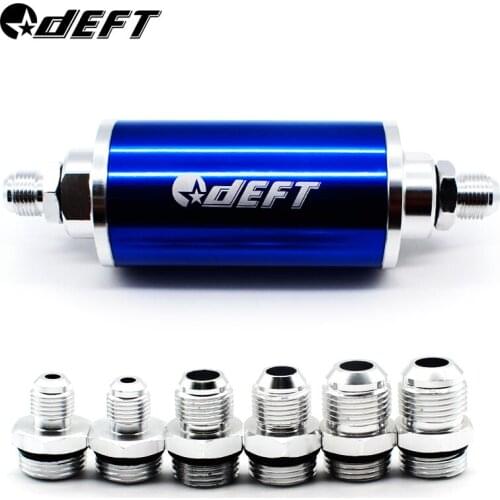 Fuel Oil Filter Adapter Micron Car Universal Car Racing In-Line Fuel Oil Filter With AN10 AN8 AN6 Fittings Adapter 100 Micron