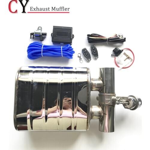 Auto exhaust pipe remote control valve exhaust muffler 304stainless steel remote control switch sound exhaust for Honda Ford etc
