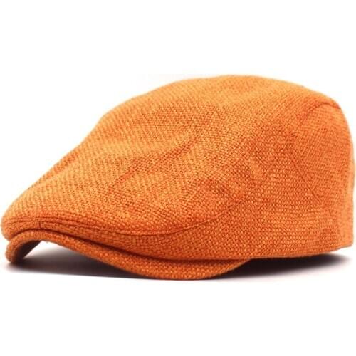 Double Wearing Style Men Hats Berets British Western Style Ivy Cap Classic Woman Vintage Cotton And Linen Beret Couple Hat New