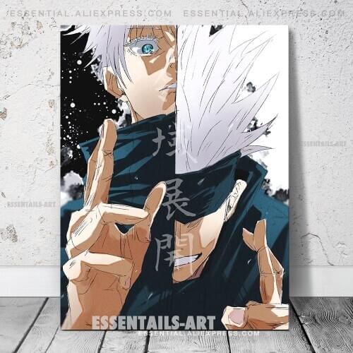 Jujutsu Kaisen Satoru Gojo Anime Canvas Decoration Prints Poster Study Living Room Home Decor Bedroom Pictures Wall Art Painting