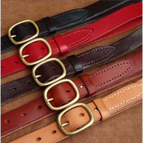 Personalized Fashion Belt Female Leather Pin Buckle Cowhide Retro Fashion Korean Jeans Belt