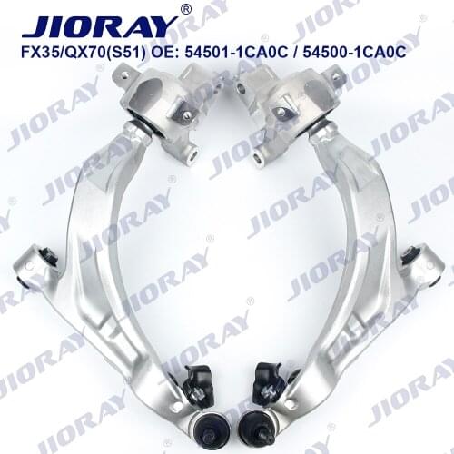 JIORAY Pair Front Lower Suspension Control Arm Triangle For Infiniti FX35 FX50 QX70 S51 54501-1CA0C 54500-1CA0C