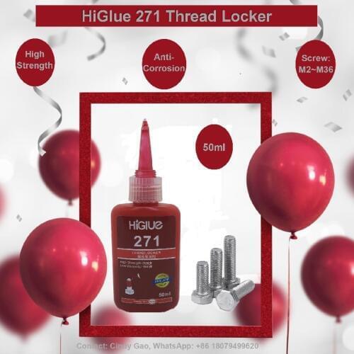 Red Thread Lock Glue 271 50ml*1pcs Anaerobic Thread Adhesive High Strength Anti- Corrosion