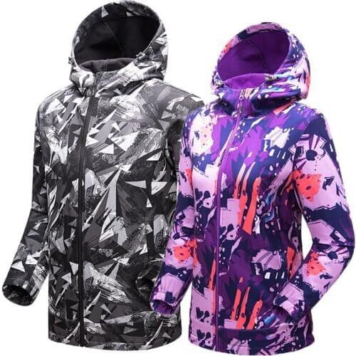 TECTOP Men Women Softshell Coat Jacket Outdoor Sport Camping Hiking Waterproof Windproof Breathable Camouflage Soft shell Jacket