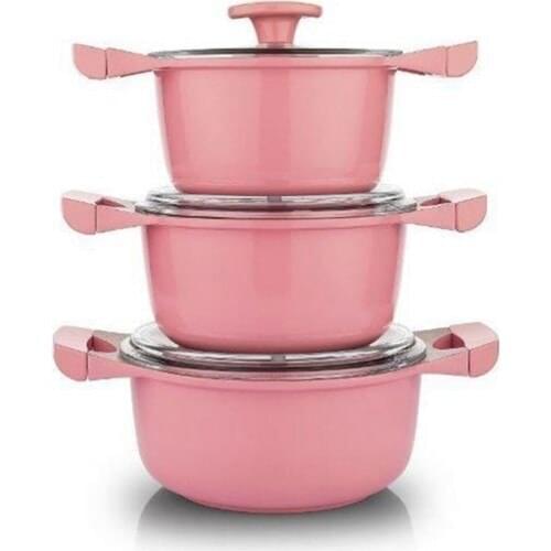 Schafer Grau Y.y Casting Cookware Set 6 Prç-Pink