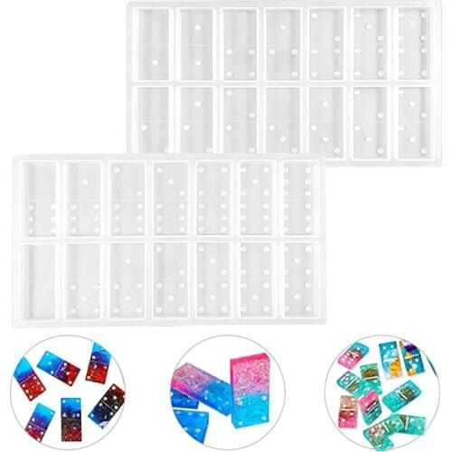Handmade Resin Domino Silicone Molds Jewelry Accessories Making Epoxy Resin Craft Cabochons Board Charms DIY Resin