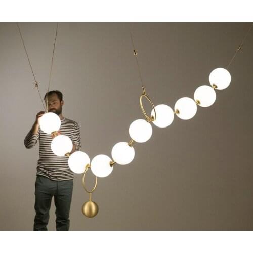 Modern iron pendant light Northern Europe creative milky white glass lampshade restaurant peach branches hanging lamp