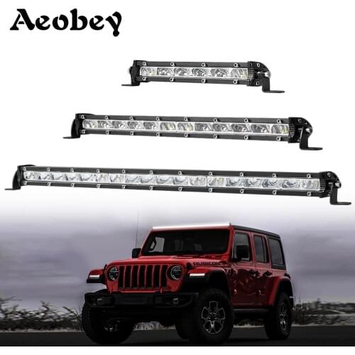 Slim LED Light Bar Single Row 7" 13" 20" 25" 32" 38'' 44'' 50 Inch 90W 120W 150W 180W For SUV 4X4 Off Road LED Work Light Lamp