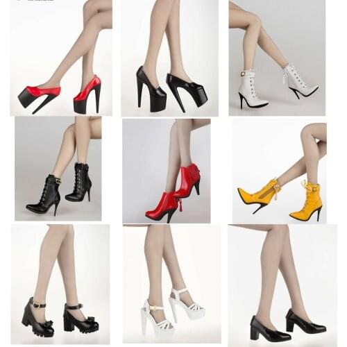 Toyscentre 1/6 ABS Shoes Model Hard Bottom Fit 12inch Female Action Figure Body Fashionable high heels for 1/6 soldier models