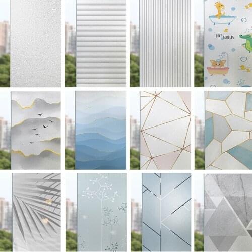 Creative frosted glass sticker transparent and opaque bathroom toilet anti-light and anti-peep cellophane shading window film