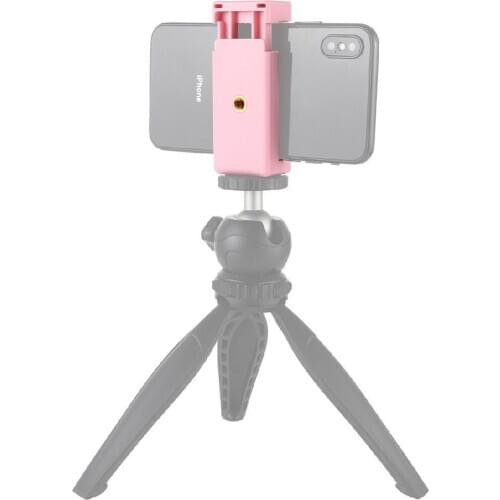 Phone Clamp Quick Release Clip Tripod Holder Mount with 1/4 inch Screw Hole for iPhone Samsung Smartphone