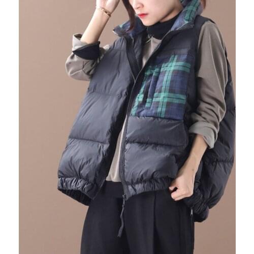 Woman Jacket Vest down Cotton Womens Short Autumn Winter Cotton Vest Baggy Coat Chaleco Mujer
