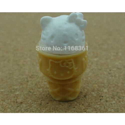 1pcs/lot resin solid white cat ice cream cones 21mm Cabochons Hair Bow Center Card Frame Making Craft DIY B402-11