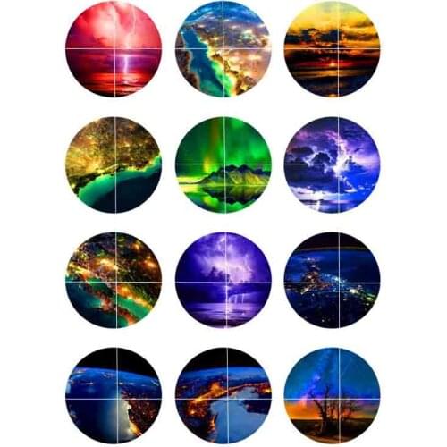 10mm 14mm 16mm 12mm 20mm 25mm 277 12pcs/lot Star Mix Round Glass Cabochons Jewelry Findings 18mm Snap Button Charm Bracelet