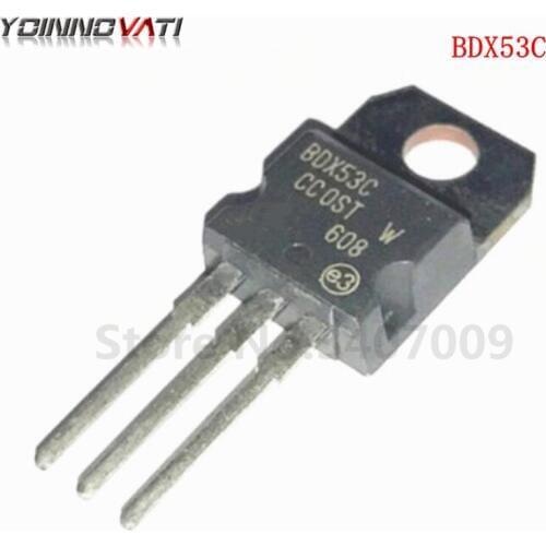 100PCS BDX53C BDX53 TO-220 Darlington transistor NPN Epitaxial Sil New original