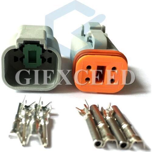 2 Sets 4 Pin DT04-4P AT04-4P DT06-4S AT06-4S Waterproof Automotive Connector Electrical Throttle Motor Plug For Excavator