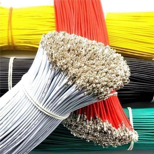 20pcs/lot XH2.54 Single Tin Header Terminal wire Connector wire 26AWG 10cm/20cm/30cm Length