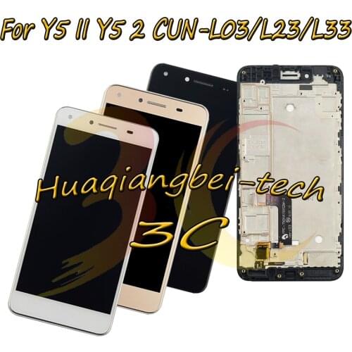 5.0'' New For Huawei Y5 II Y5 2 LTE CUN-L03 CUN-L23 CUN-L33 CUN-U29 LCD DIsplay + Touch Screen Digitizer Assembly + Frame Cover