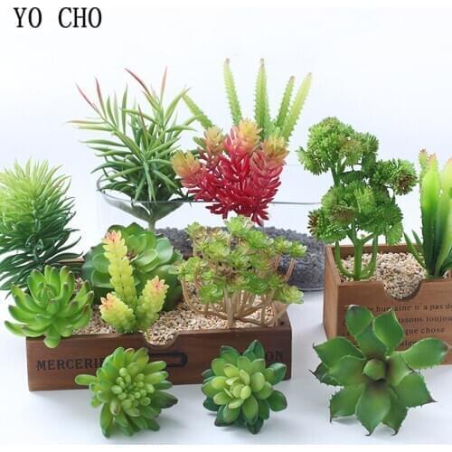 5 PCS Green artificial succulents 36 styles mini succulents DIY potted plants plastic succulents home decor flower arrangement