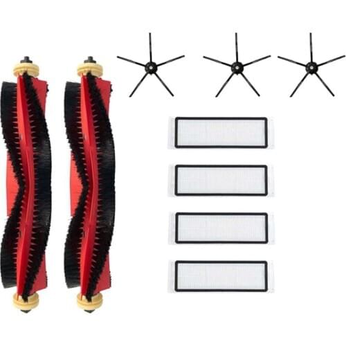 9Pcs for Xiaomi Roborock S4 E4 S5 S6 S5 Max Rubber Side Brush Main Brush Roll HEPA Filter Maximum Brush Filter Parts