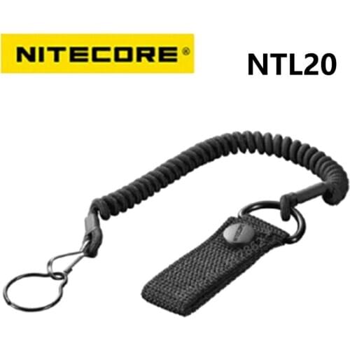 NITECORE NTL20 Flashlight Accessories Tactical Lanyard Punched Stainless Steel Ring Safety Rope 25.4mm Diameter Lamp