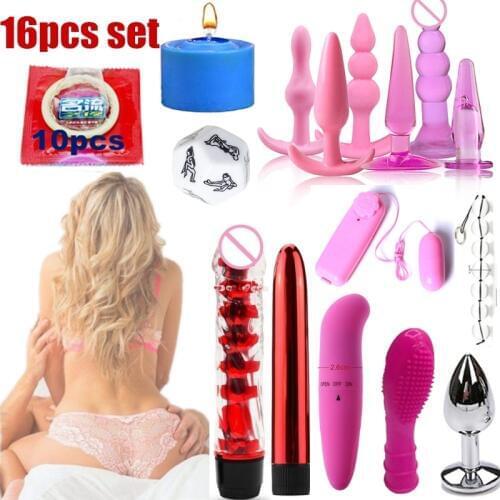 16Pcs Set New Booty Beads Anal Plug Jelly Toys Real Skin Feeling Adult Sex Toys, Sex Products Butt Plug Juguetes For Men & Women