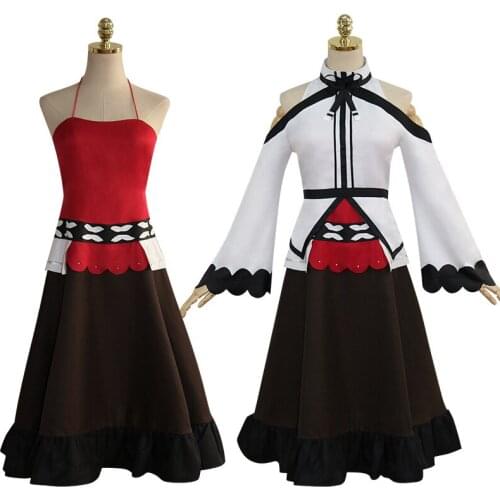 Anime Jobless Reincarnation:I Will Seriously Try If I Go To Another World Fancy Witch Cosplay Costume Uniform Dress Halloween