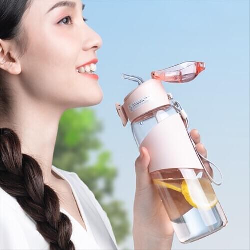 Water Bottle Hot 520ML Tour Outdoor Sport School Leak Proof Tritan Plastic Protein Shaker Direct Drink My Bottle BPA Free Rope