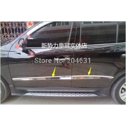 FOR Hyundai Santa Fe Chrome Side Door Body Molding Protector Trim 2007 2008 2009 2010 2011 2012