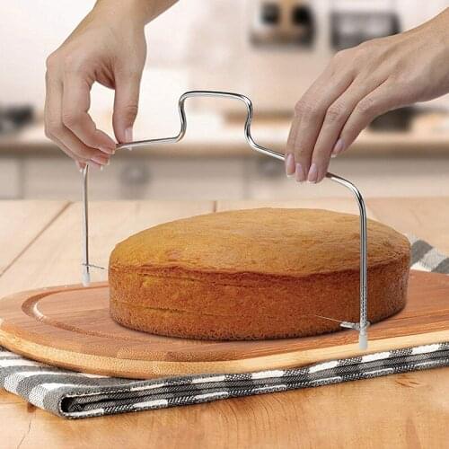 Double Line Cake Cut Slicer Adjustable Stainless Steel Device Cake Decorating Mold DIY Bakeware Kitchen Cooking Tools