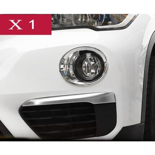 Chrome Car Styling ABS Front Fog Light Lamp Cover Trim frame Strip 3D stickers for BMW X1 F48 2016-2020 Car Exterior Accessories