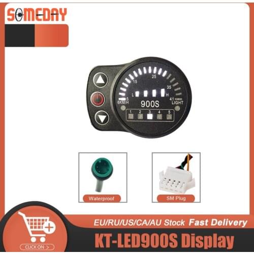 SOMEDAY 24V/36V/48V LED KT Display Electric Bicycle Ebike Intelligent Control Panel Display Meter KT-LED900S Electric Bike