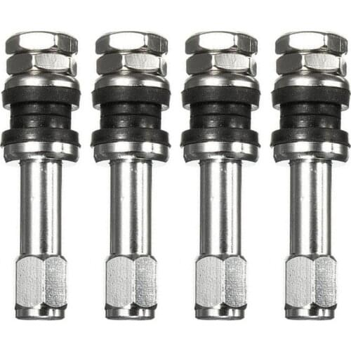 4pcs Vacuum Valve Nozzle Copper With Valve Cap Valve Core Universal Metal Car Truck Brass Air Pump Chuck Tyre Valve