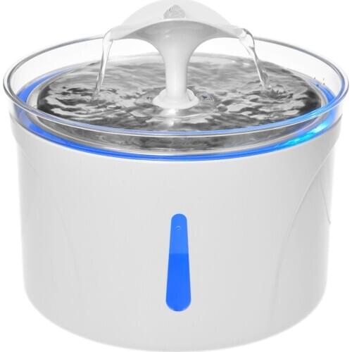 Stainless Steel Cat Drinking Fountain Pet Automatic Drinking Fountain LED Light Water Shortage Power Failure Drinking Fountain