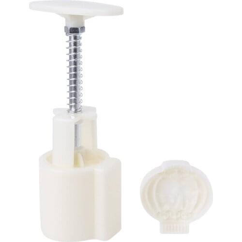 Plastic Mooncake Mold 50g Peanut Leaf Stamp Biscuit Cookie Cutter Mould DIY Fondant Baking Tool Mid-Autumn Festival 896A