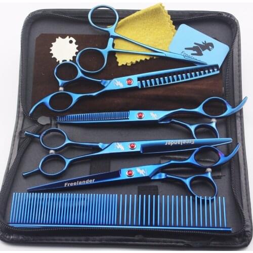 7.0inch Professional Premium Sharp Edge Dog PET GROOMING SCISSORS SHEARS Pet Scissors Set technicolor