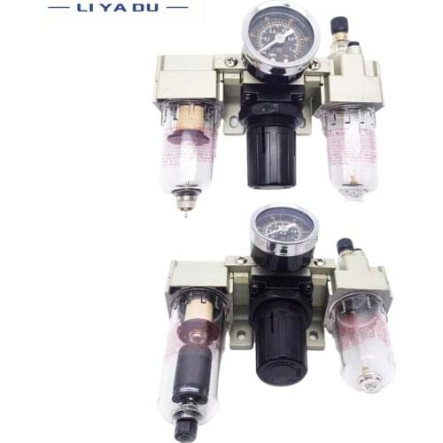 AC2000-02 G1/4 Air source processor Air filter relief valve Sanlian pieces pressure is adjustable Copper pressure gauge