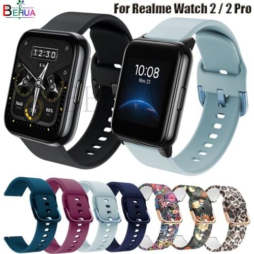 WatchBand 22MM Strap For Realme Watch 2 / 2 Pro SmartWatch Silicone Wriststrap For Realme Watch S /Pro Bracelet Accessories Belt