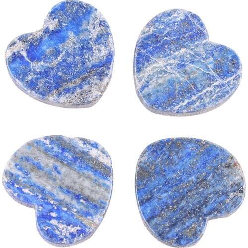 DIY Handmade Pendant Earring Jewelry Accessories Natural Lapis Lazuli Heart Shaped Cross Square Geometrical Bare Stone Material