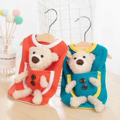 Pet dog supplies cat Pet clothes for small dogs coat spring cat cute teddy bear for Chihuahua Sweatshirt Teddy York clothing