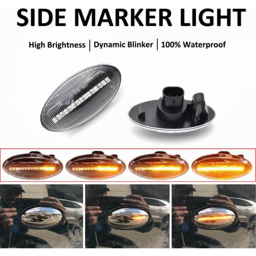 LED Dynamic Side Marker Turn Signal Light For Suzuki Swift Alto SX4 Jimmy Ignis Splash Grand Vitara JT Opel Vauxhall Agila Mk2