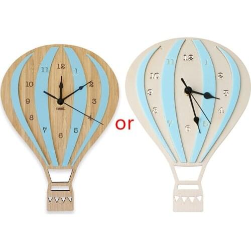 T3EC Creative Hot Air Balloon Silent Wall Clock Simple Design Table Watch for Home Bedroom Livingroom Dormitory Desktop Decor