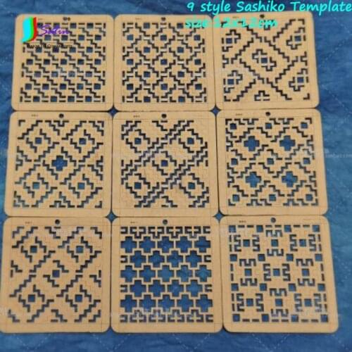 High Quality 12x12cm Persimmon Cross Transparent Acrylic Embroidery Template DIY Cup Pad Border Embroidery Tool Sashiko Template