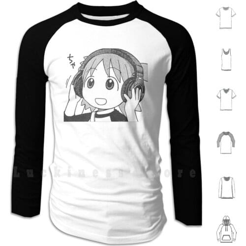 Yotsuba Koiwai Jam Hoodie Long Sleeve Headphones Memes Meme 4chan 404 Girl 404 Yotsuba Koiwai Kawaii Anime Cute