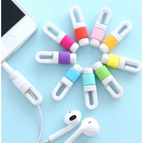 100pcs/lot USB Cable Data Line Earphone Line Protector Cover Saver Liberator For iPhone Links Headphone Cord free shipping